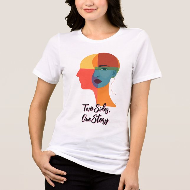 Abstract Dual Face Art Tri-Blend Shirt (Front)