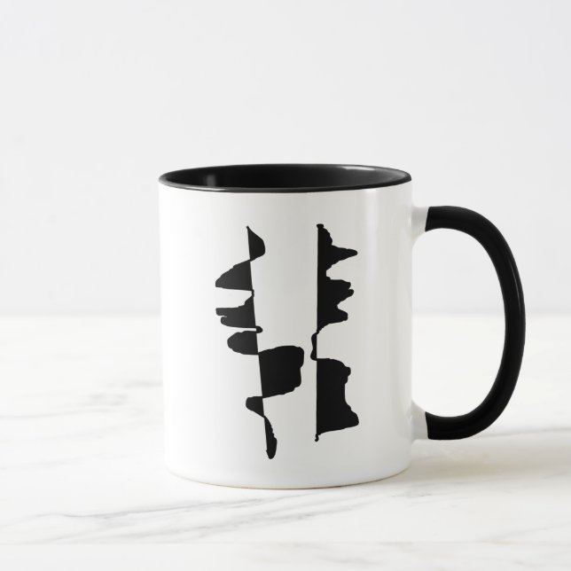 Abstract Dual Face Bi-Color Mug (Right)