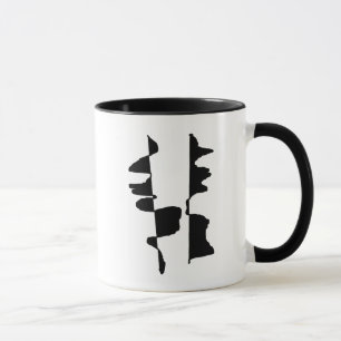 Abstract Dual Face Optical Art Two-Tone Mug