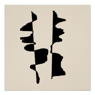"Abstract Dual Face" Poster