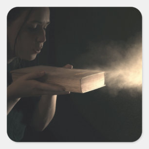 Abstract - Dusting Off Book Square Sticker