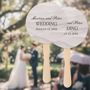 Abstract dusty rose marble wedding  hand fan
