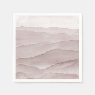 Abstract dusty rose mountains wedding  napkin