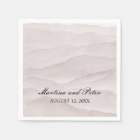 Abstract dusty rose mountains wedding