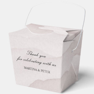 Abstract dusty rose personalised wedding favour box