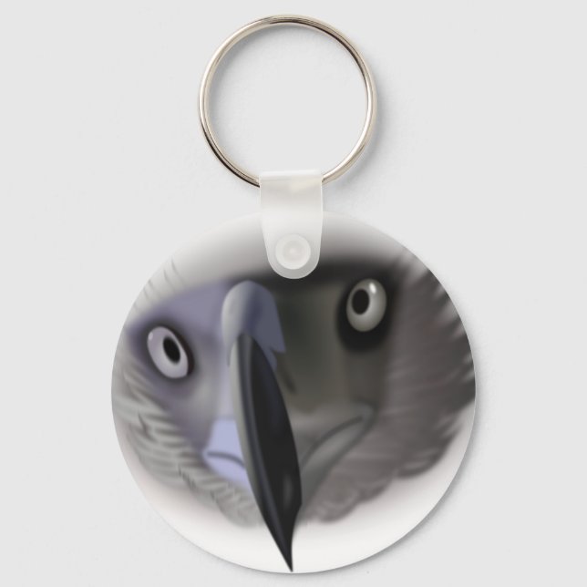 Abstract Eagle Face Key Chain (Front)