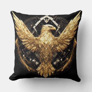 Abstract Eagle Spreading Wings Cushion