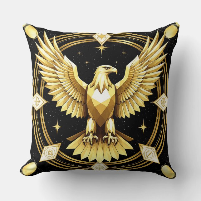 Abstract Eagle Spreading Wings Cushion (Front)