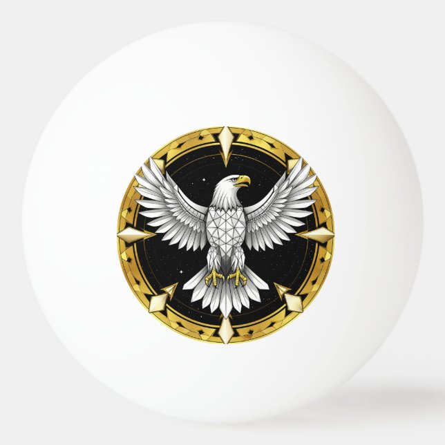Abstract Eagle Spreading Wings Ping Pong Ball (Front)