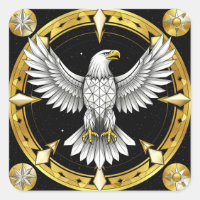 Abstract Eagle Spreading Wings