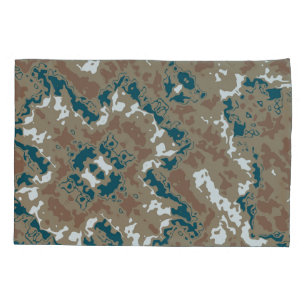 Abstract Earth Camouflage Brown Pillowcase