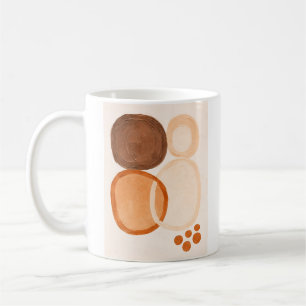 Abstract Earth Circles Minimal Contemporary Wall Coffee Mug