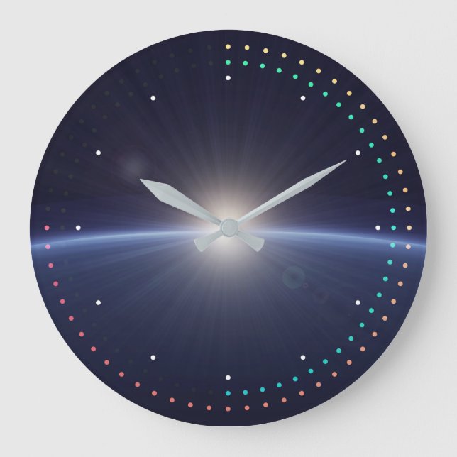 Abstract earth sunrise light effect Clock (Front)