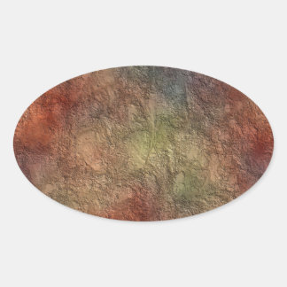 Abstract Earth Tone Colours Oval Stickers