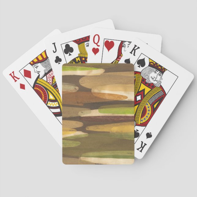 Abstract Earth Tone Landscape Playing Cards (Back)