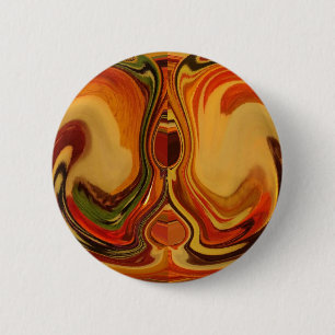 Abstract Earth Tone Swirl Art Print 6 Cm Round Badge