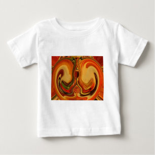 Abstract Earth Tone Swirl Art Print Baby T-Shirt