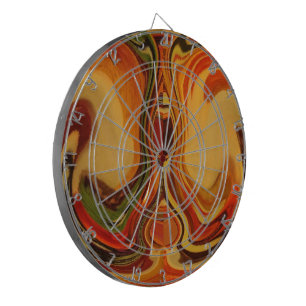 Abstract Earth Tone Swirl Art Print Dartboard