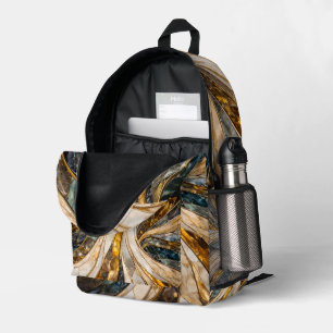 Abstract Earth Tone Swirl Kids Backpack