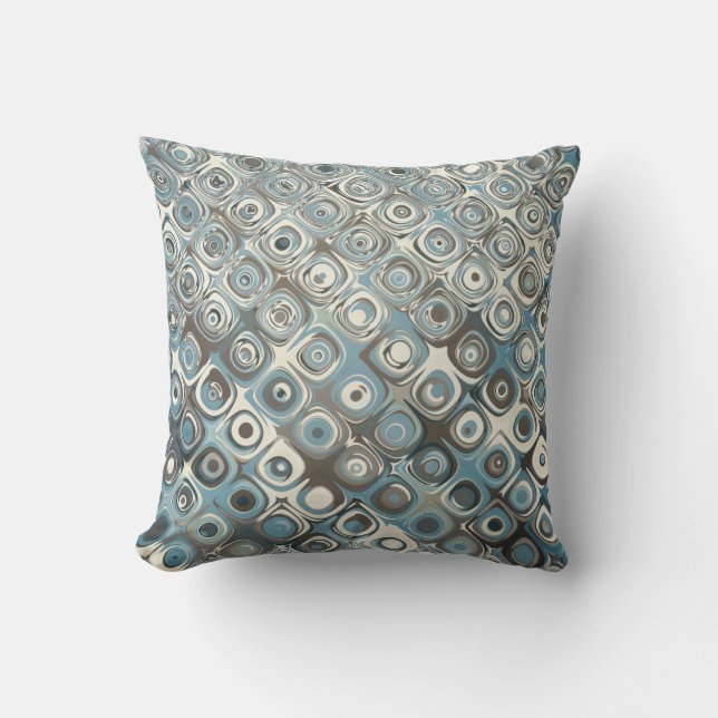 Abstract Earth Tones Pattern Cushion (Front)