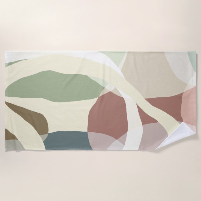 Abstract Earthiness Beach Towel (Front)