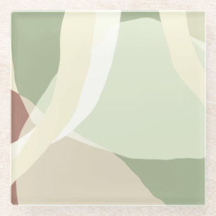 Abstract Earthiness Glass Coaster