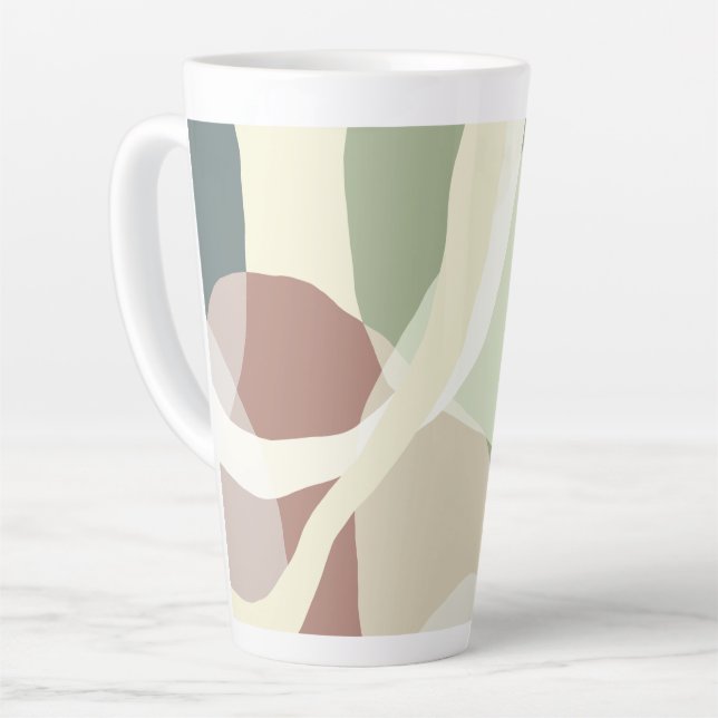 Abstract Earthiness Latte Mug (Left Angle)