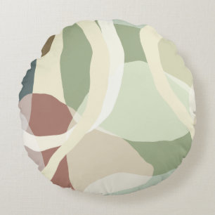 Abstract Earthiness Round Cushion