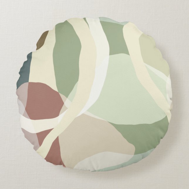 Abstract Earthiness Round Cushion (Front)