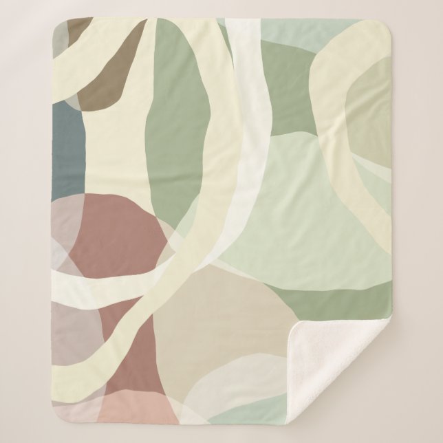 Abstract Earthiness Sherpa Blanket (Front)