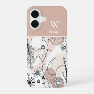 Abstract Earthy Boho Minimalist Style iPhone 16 Case