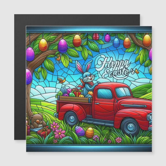 Abstract Easter Bunny Happy (Front/Back)