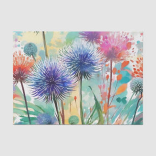 Abstract Echinops Flowers Tissue Paper