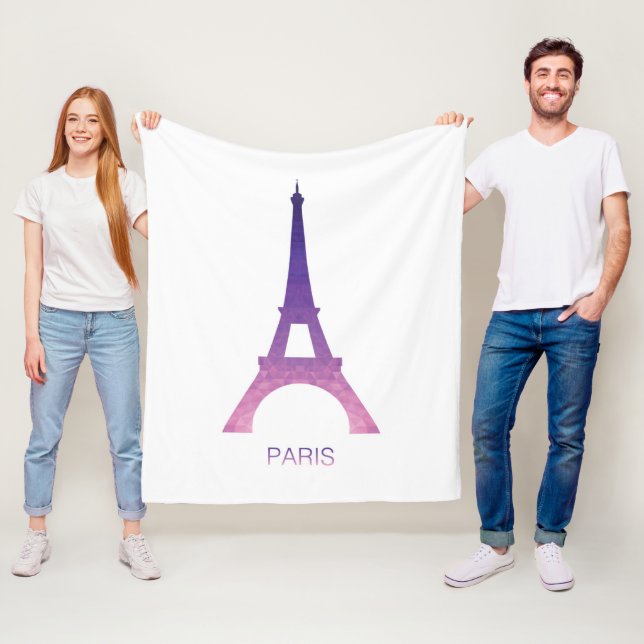 Abstract Eiffel Tower Fleece Blanket (In Situ)
