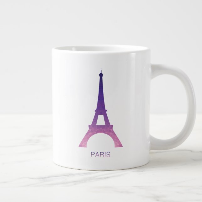 Abstract Eiffel Tower Large Coffee Mug (Right)