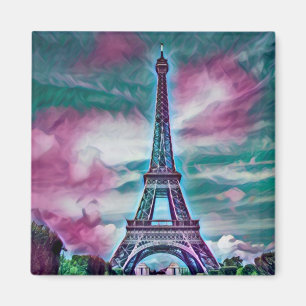 Abstract Eiffel Tower Magnet