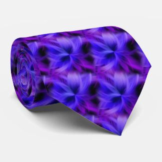 Abstract Electric Blue And Purple Design Tie