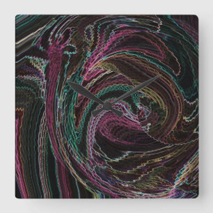 Abstract Electric Lights Rooster Wall Clock