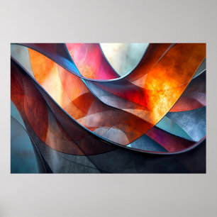 Abstract Elegance: A Symphony of Colour Poster