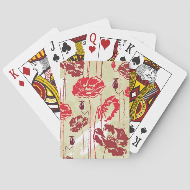 Abstract Elegance floral pattern 2 Playing Cards (Back)
