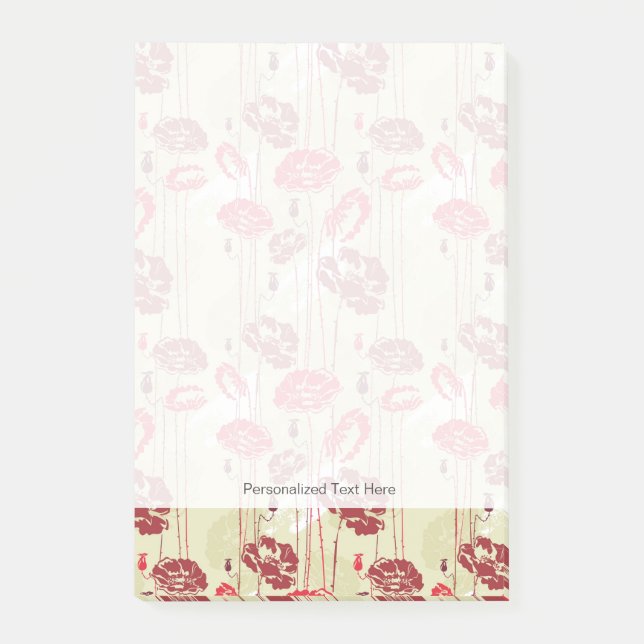 Abstract Elegance floral pattern 2 Post-it Notes (Front)