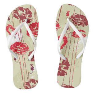 Abstract Elegance floral pattern 2 Thongs