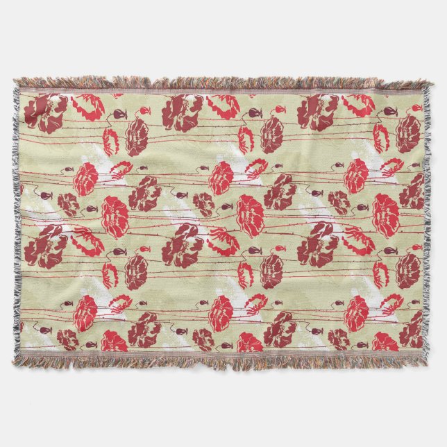Abstract Elegance floral pattern 2 Throw Blanket (Front)