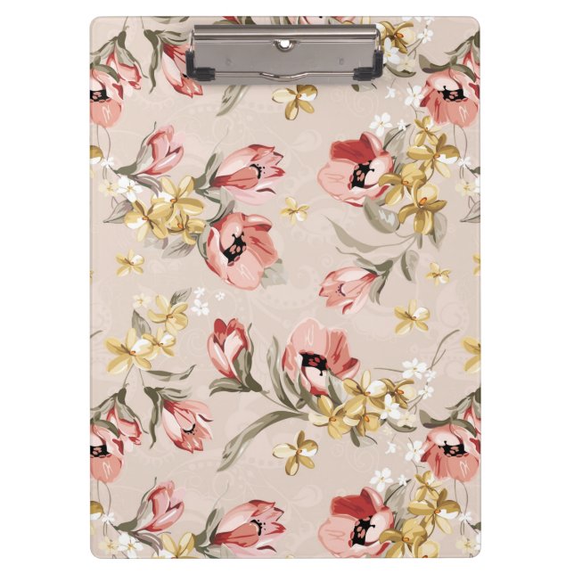 Abstract Elegance floral pattern 3 Clipboard (Front)