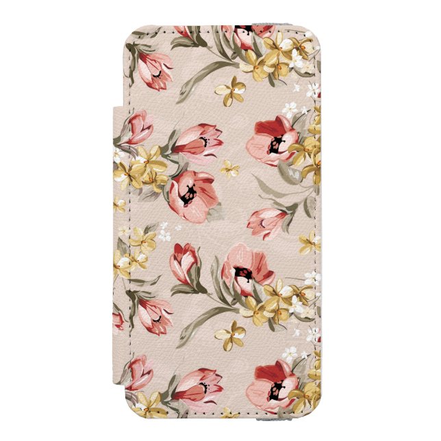 Abstract Elegance floral pattern 3 Incipio iPhone Wallet Case (Folio Front)