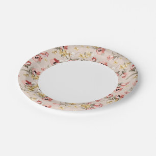 Abstract Elegance floral pattern 3 Paper Plate