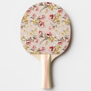 Abstract Elegance floral pattern 3 Ping Pong Paddle