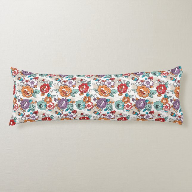 Abstract Elegance floral pattern 5 Body Cushion (Front)