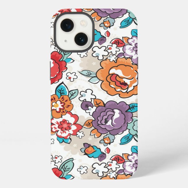Abstract Elegance floral pattern 5 iPhone Case (Back)