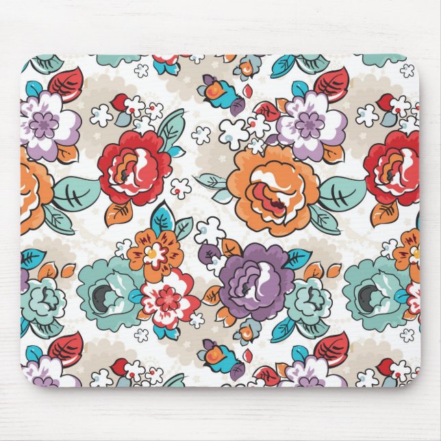 Abstract Elegance floral pattern 5 Mouse Pad (Front)